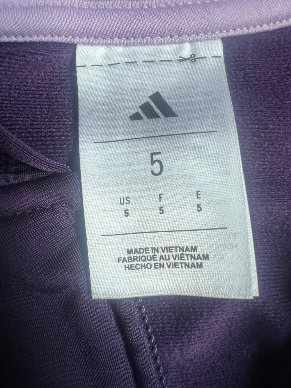 Adidas Girls Purple Striped Hooded Tracksuit Set Size 5T Athletic Jogger - Picture 4 of 5